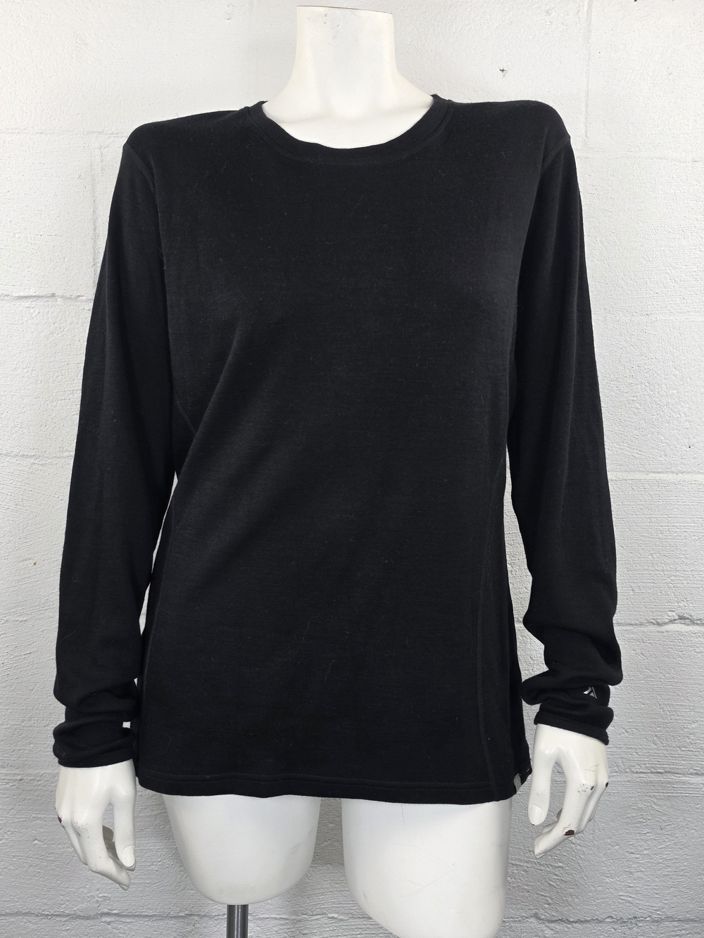 Merino Tech Merino 250 Black Long Sleeve Crewneck Baselayer Tee